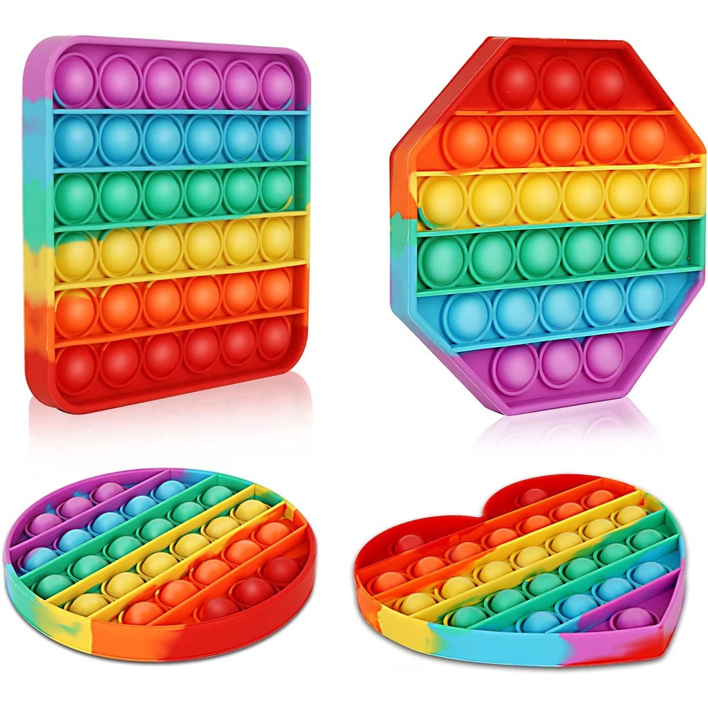 (PAP) Pop It polos Push Pop Bubble Fidget Mainan Pop It bentuk / Pop It Fidget Toy, Silicone Fidget 