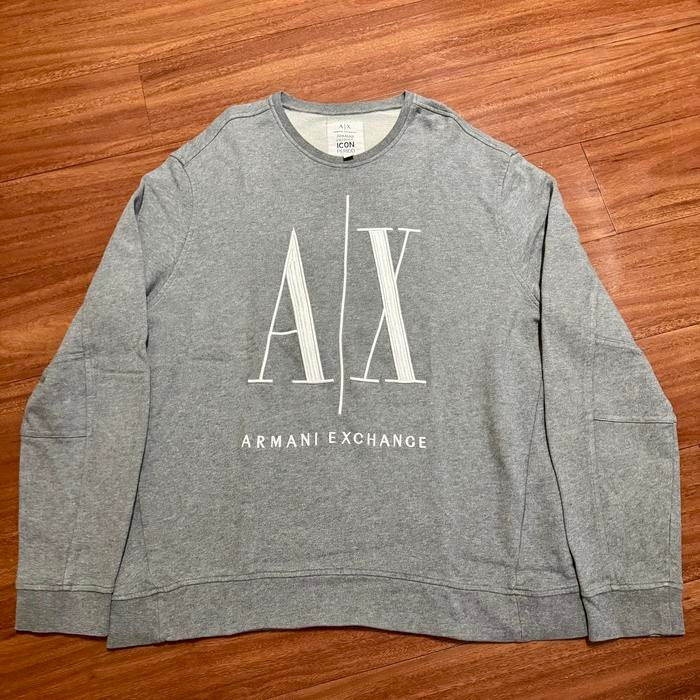 Sweater Armani Exchange Icon Period Abu Abu - Size XL