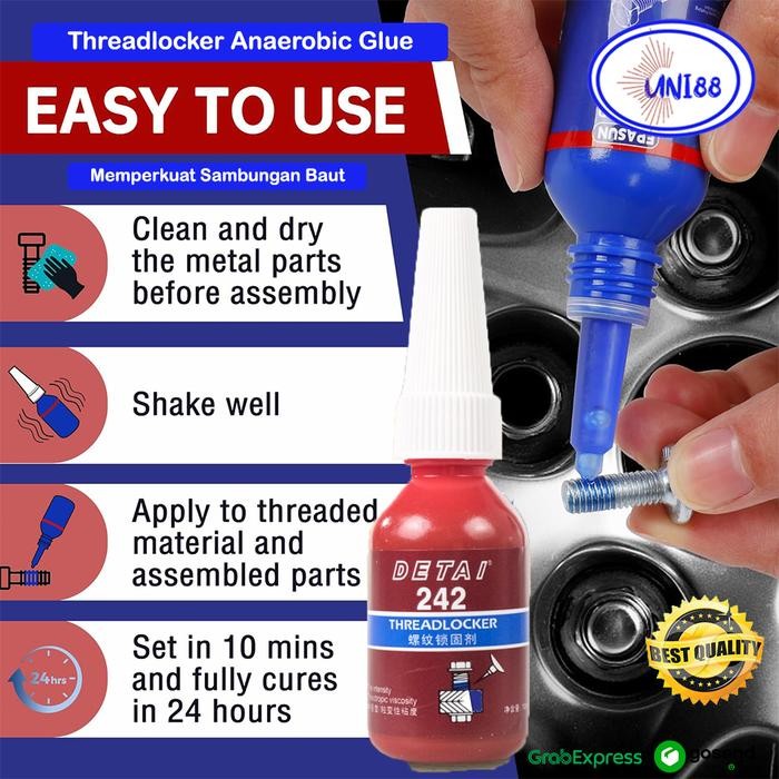 

Cairan Lem Perkuat Pengencang Mur Baut / Lem Perekat Baut Multifungsi / Threadlocker Anaerobic Glue Thread Lock Glue Screw Adhesive Mencegah Kendur Korosi Tahan Panas Serbaguna