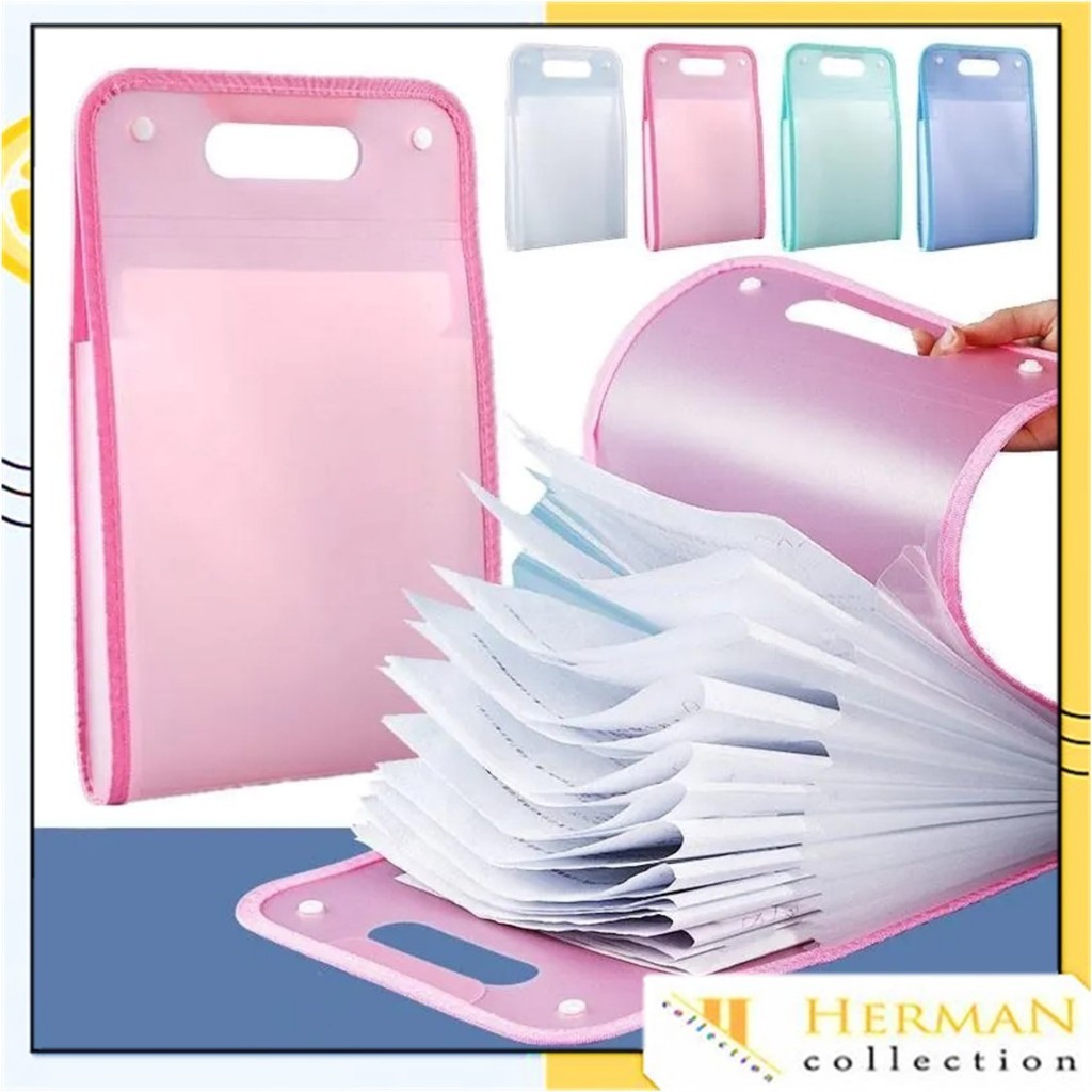 

HC Tas File Handle Warna Transparan Anti Air Multi Layer Folder Tas File 13 Sekat Map Tas Dokumen A4 Folder Map Kerja Document