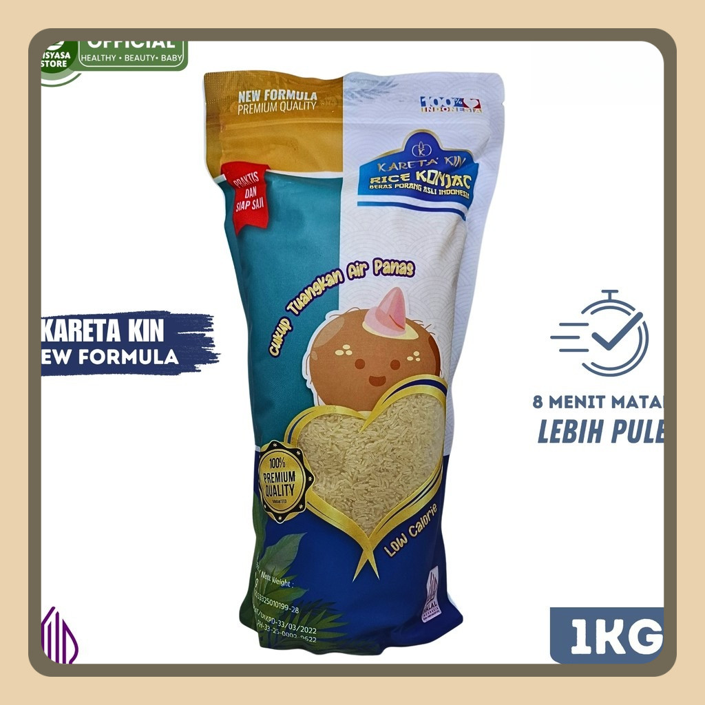 

Kareta Kin New Formula 1Kg Beras Porang Konjac Rice Pulen Diet Rendah Kalori