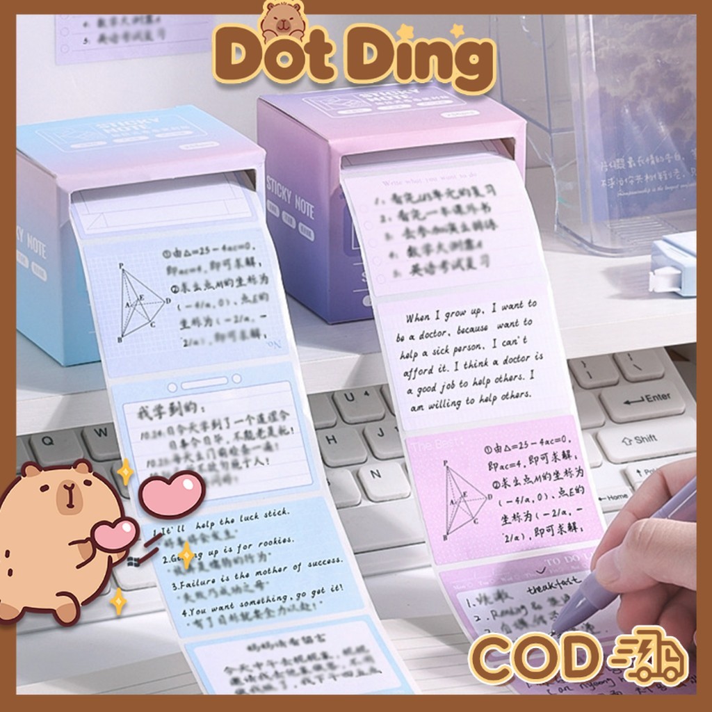 

[DOTDING] 256 Lemabr catatan tempel warna gradien kreatif yang dapat ditarik keluar, stiker multifungsi untuk pelajar, bahan dekorasi buku catatan DIY H482