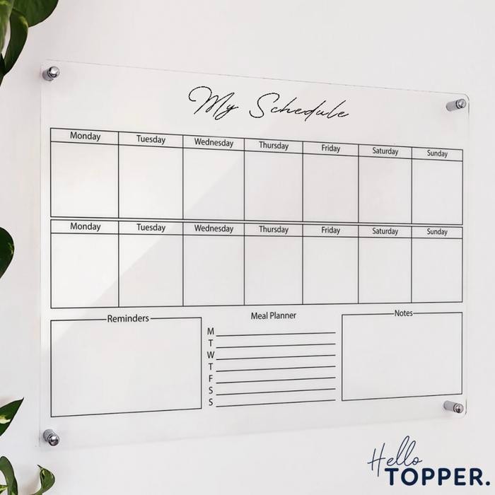 

Papan Jadwal Akrilik | Wall Planner | Schedule Board |Papan Jadwal - 21x30