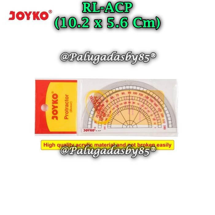 

(1 Biji) GROSIR Penggaris Busur JOYKO RL-ACP / Acrylic Ruler Penggaris Busur Joyko RL-ACP (1 Biji)