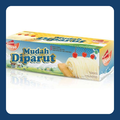 

Keju Emina Shred 2kg Mudah Diparut Block Cheese Keju Cheddar / Keju Parut 2kg