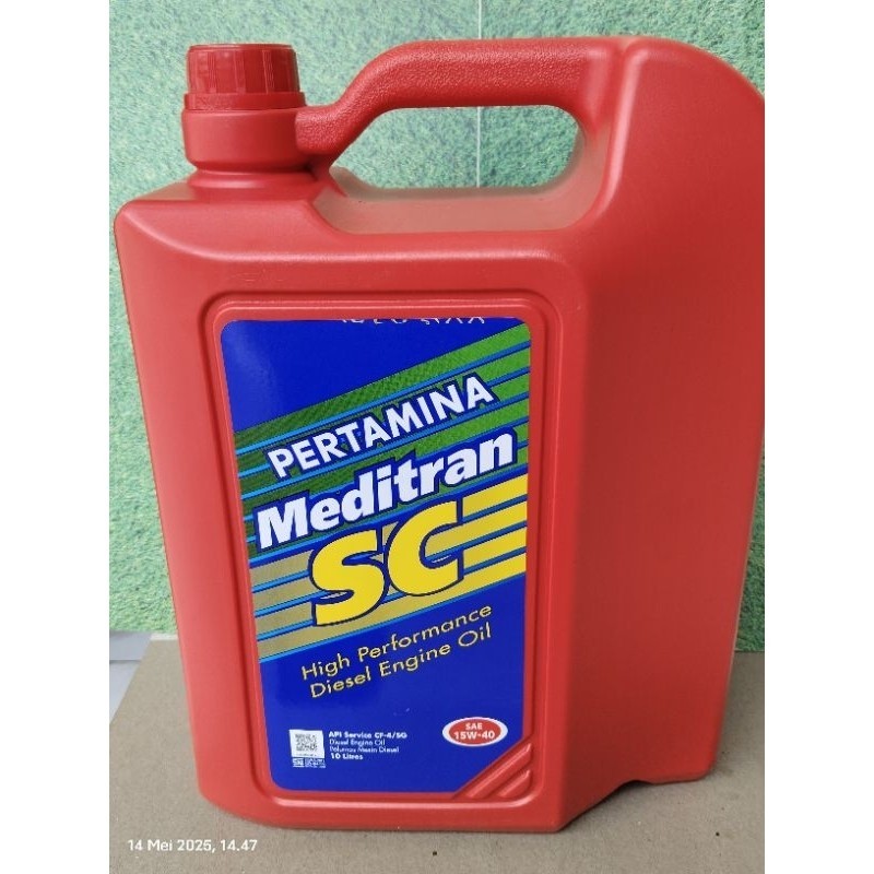 OLI OIL MEDITRAN SC 10LITER SAE 15W-40 PELUMAS OLI MESIN MOBIL DIESEL PAJERO FORTUNER CANTER HINO DU