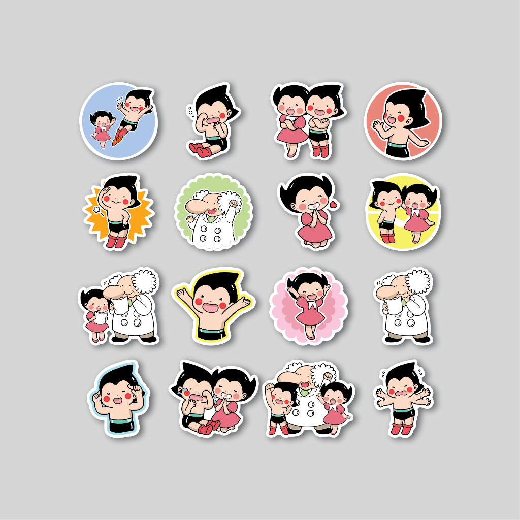 

Sticker Pack Kawaii Astro Boy | Sticker Tumbler | Stiker Laptop Koper Helm