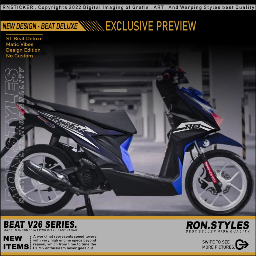 STRIPING CUTING VARIASI BEAT DELUXE CLICK BEAT DELUXE CBS ISS 2021-2023 STIKER CLICK STIKER BEAT NEW