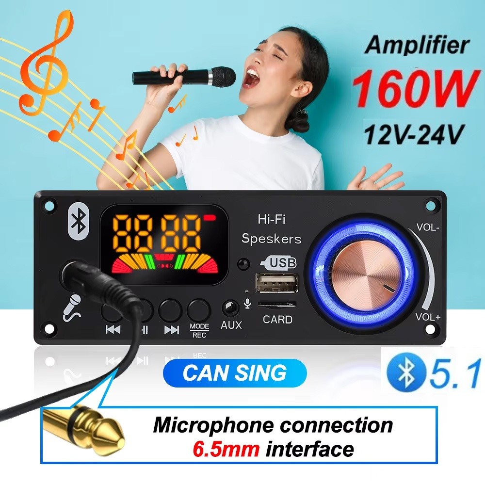 Decoder Board Modul Bluetooth MP3 Remote Control Ampli Kit Cable JQ-D161BT V1 HIFI input USB MicroSD