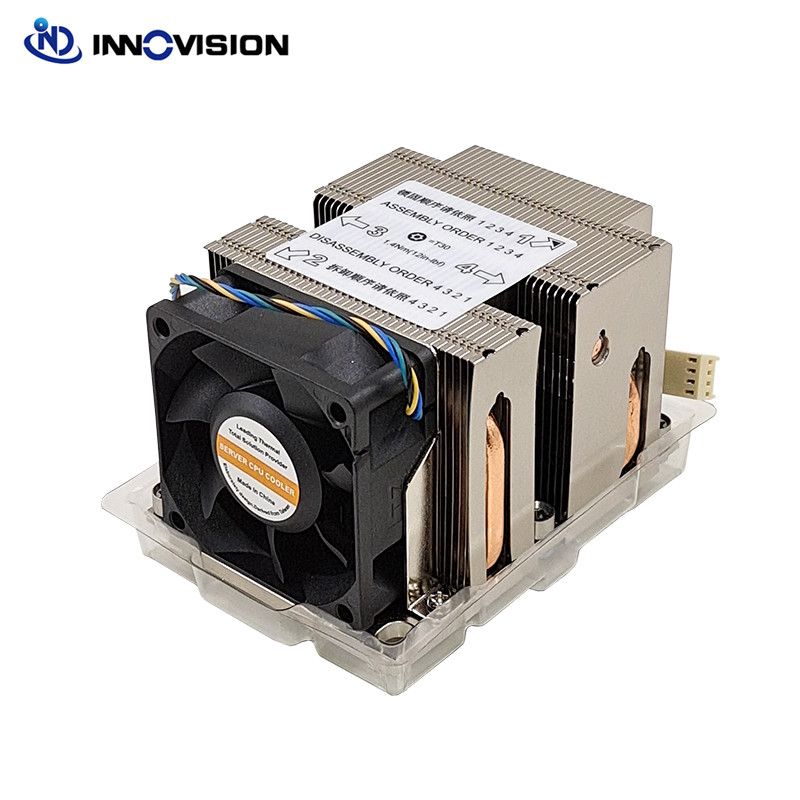 New 3647 Narrow ILM CPU Fan 2U Server CPU Cooler for Narrow LGA3647 with 4heating pipes Active heats