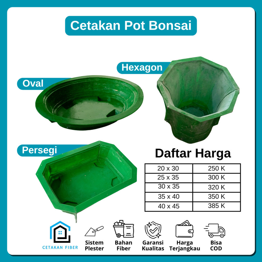 Cetakan Pot Bonsai / Cetak Pot Bonsai / Pot Tanaman / Cetakan Pot Bonsai Fiber / Cetakan Pot Bonsai 
