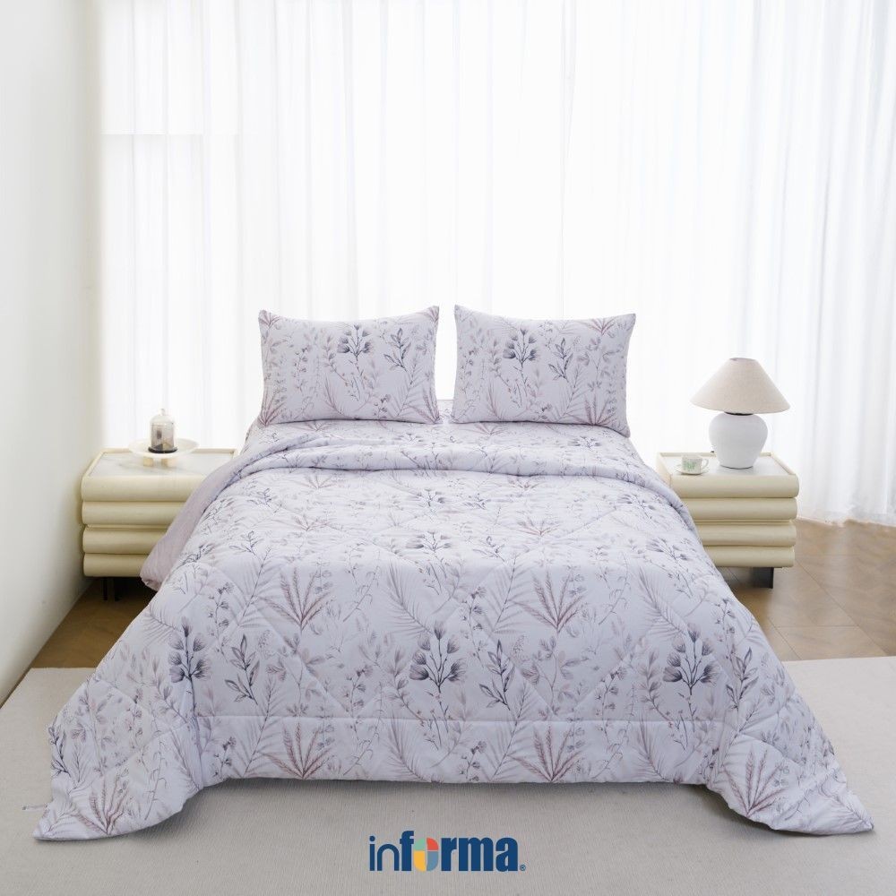 Informa Set Seprai Microfiber Yuri Sprei Seprai Aesthetic Seprei Sheet Set Bed Sheet Aksesoris Tempa