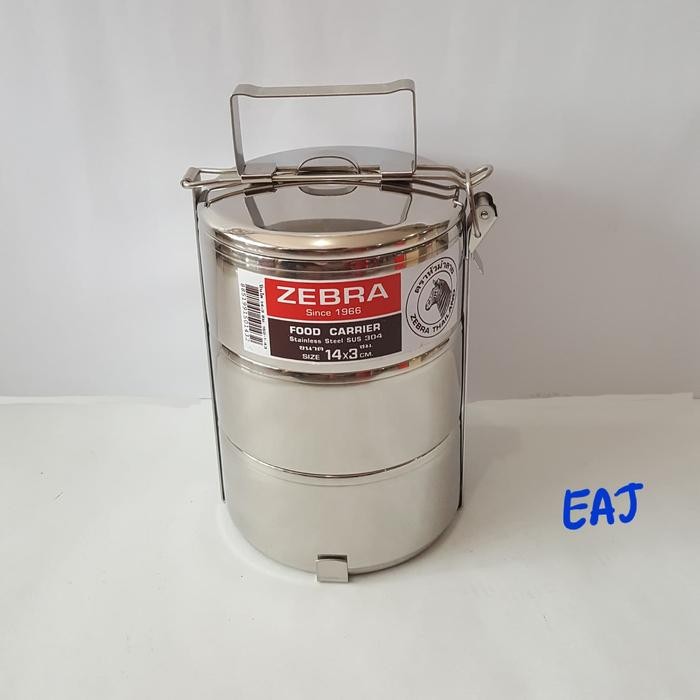 Zebra Food Carrier 14x3 / Rantang 3 Susun Zebra 14 cm 150143