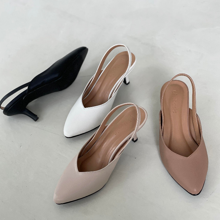 PixFootwear Adley Heel (White, Black, Ivory, Nude, Brown) - Sepatu Hak Wanita Terlaris