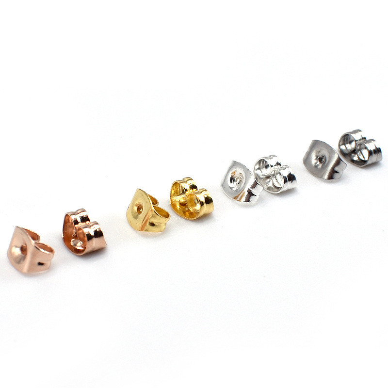 10 Pcs Stopper Earrings Anti Karat • Penutup Anting Tusuk Titanium • Pengunci Giwang Stainless Steel