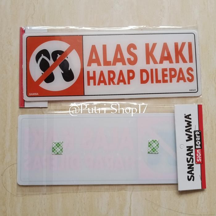 

Akrilik Sign Alas kaki harap di lepas - 12