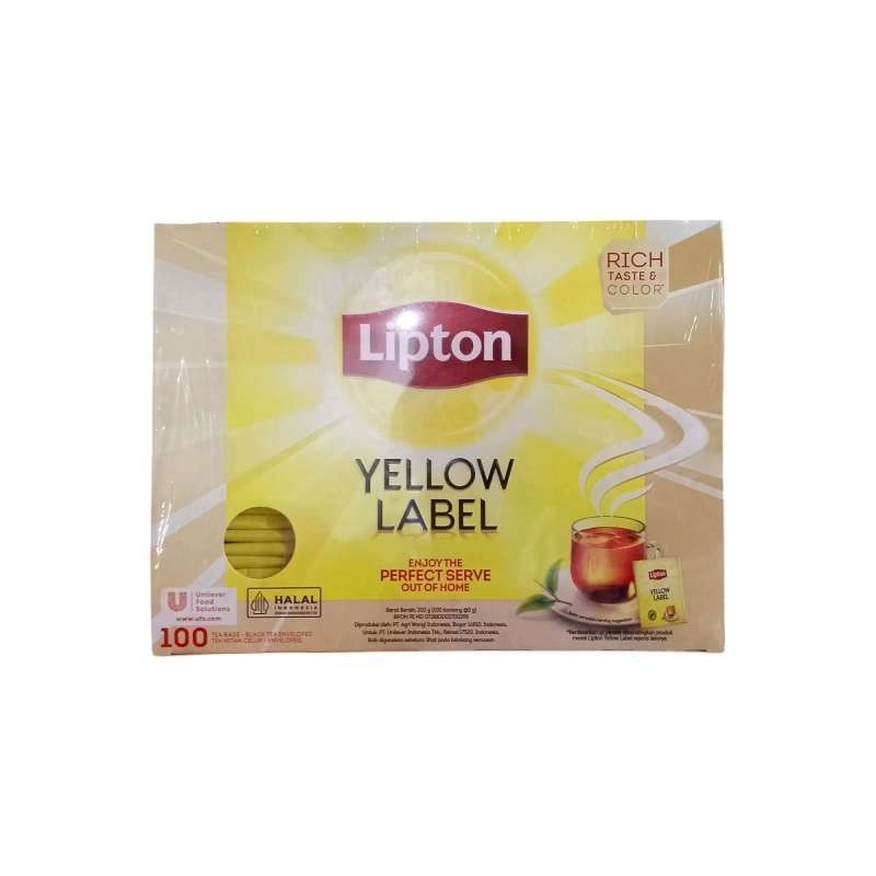

Lipton Yellow Label Black Tea Teh Hitam Celup Box ( 100 Tea Bags ) Enveloped
