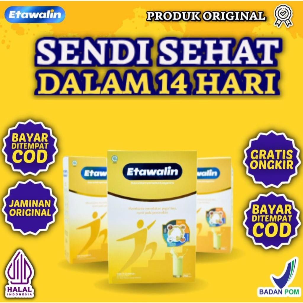 

Promo 1 Box ETAWALIN - Atasi Nyeri Tulang & Sendi Pada Tubuh, Atasi Asam Urat & Rematik