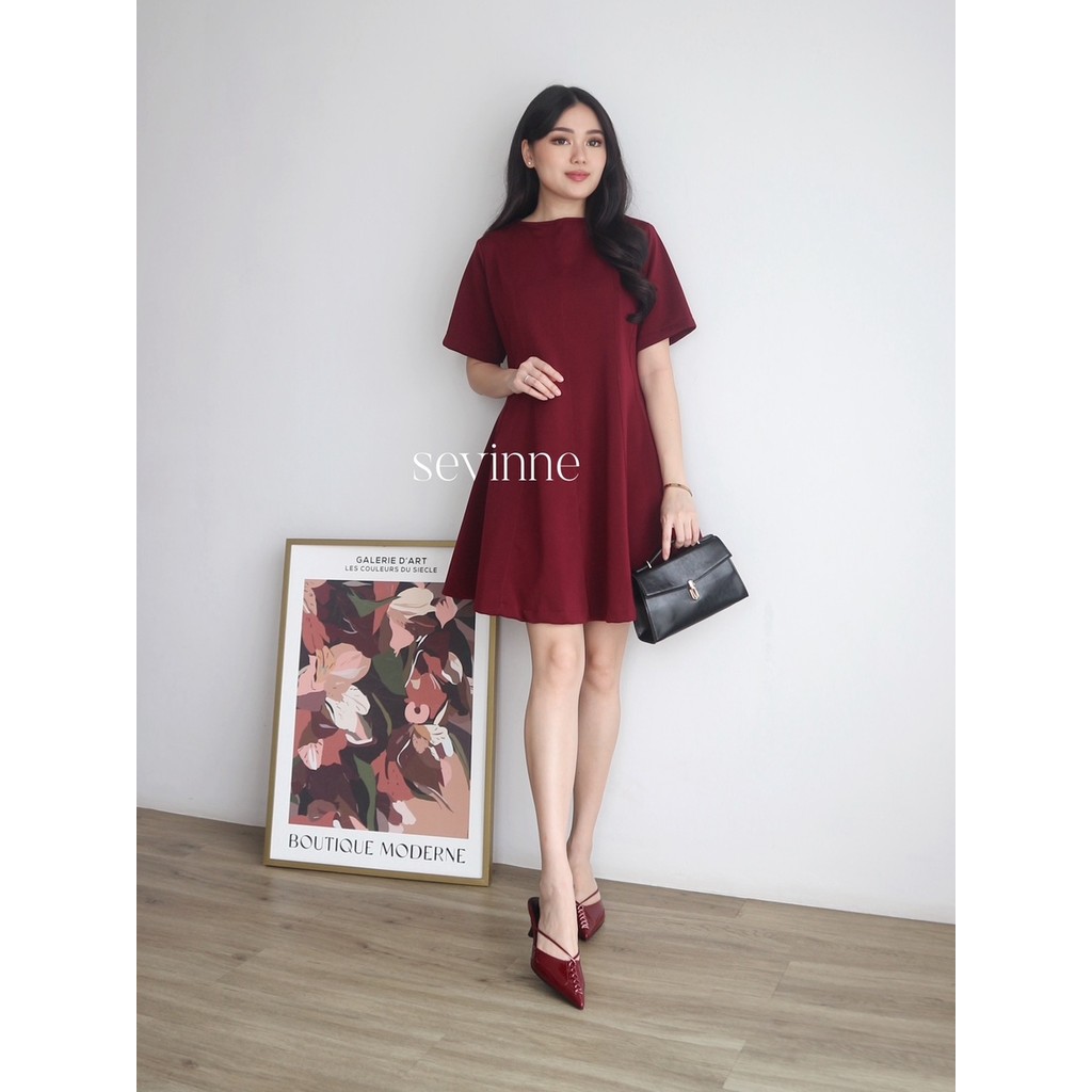 Sevinneclothing - VAILLA Dress - Dress Natal - Baju Natal - Dress Korea - Dress Casual