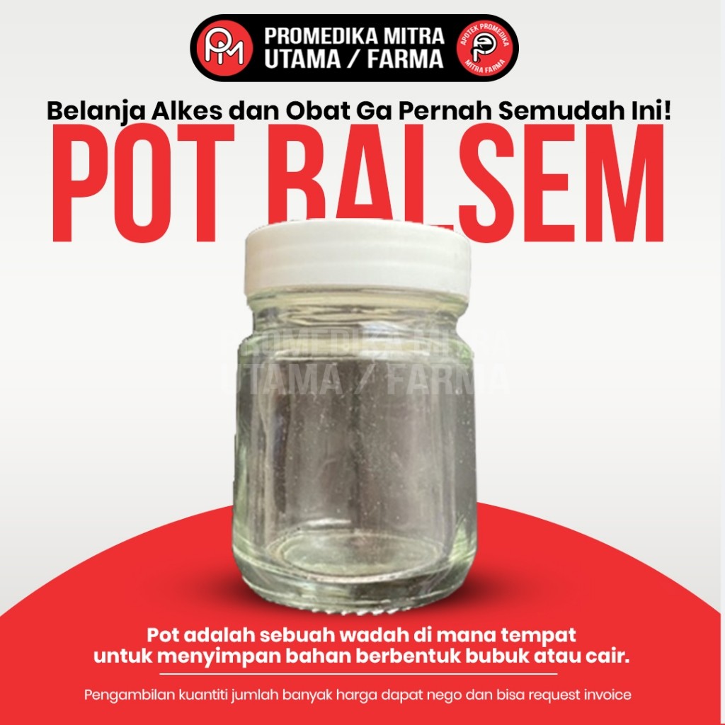 Pot Balsem / Botol Kaca Pot | Perlengkapan Laboratorium