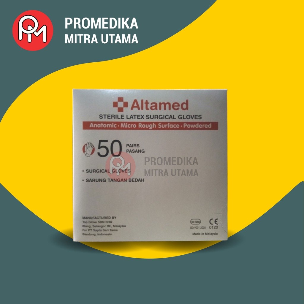 [PCS] Handscoon Altamed Steril | Sarung Tangan Latex Steril Altamed