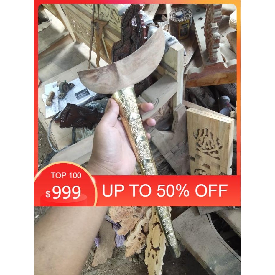 warangka wulan tumunggal sudah dipasang pendok kuningan tebal garap alus dari kayu sawo gratis stel 