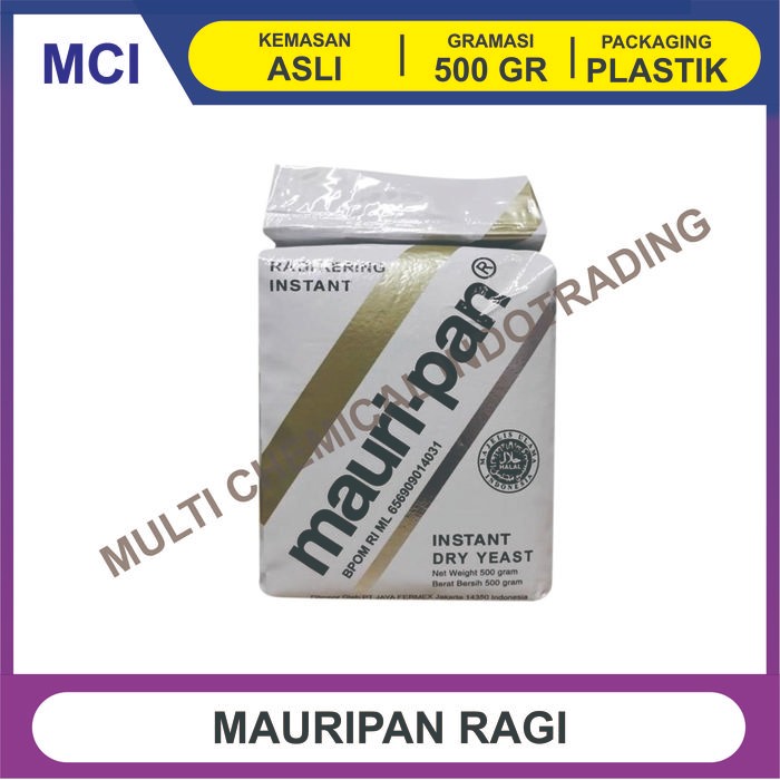 

MAURIPAN GOLD INSTANT DRY YEAST. RAGI KERING INSTAN MAURIPAN. || 500gr