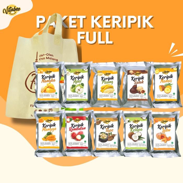 

FIONA Paket Oleh Oleh Keripik Buah Full - Hemat Khas Kota Malang Apel Nangka Pisang Nanas Mangga Rambutan - PackingBiasa