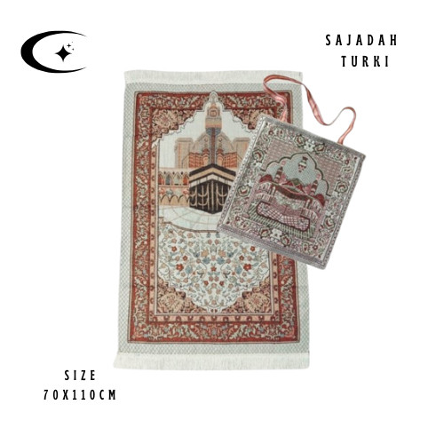 PROMO Sajadah Turki Sajadah Inclued Tas Sajadah Travel Fashion Muslim Import Ukuran 70x110cm