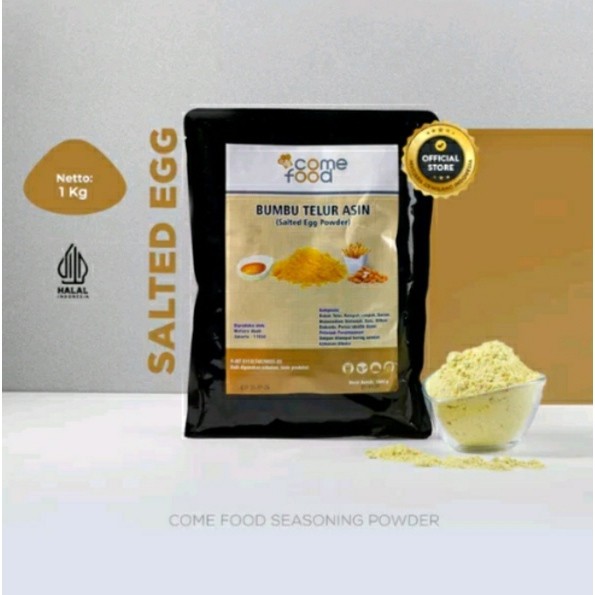 

COME FOOD bumbu powder tabur Bbq salted egg cheese 1 kg barbeque keju telur asin