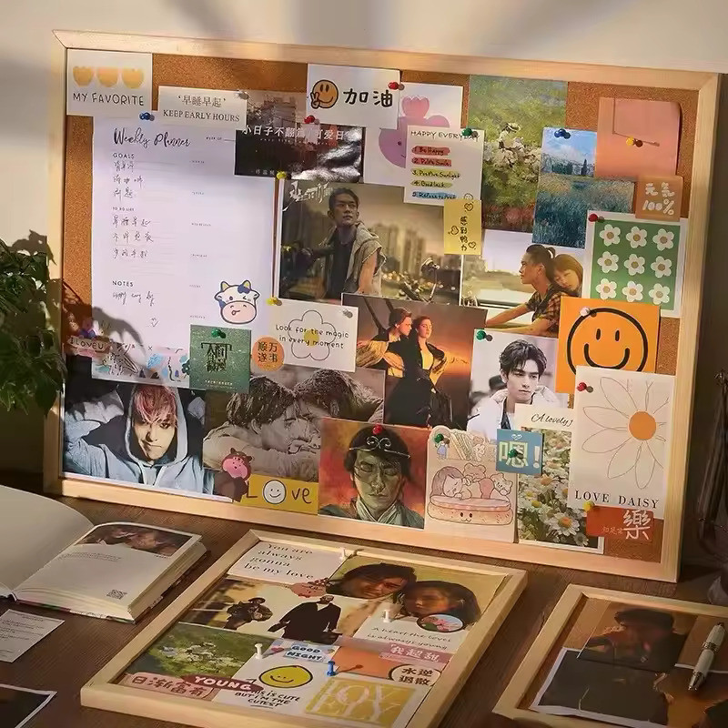 60x90CM Message Board / Cork Board / Vision Board / Mading Kamar / Pin Board / Board send Sticker an