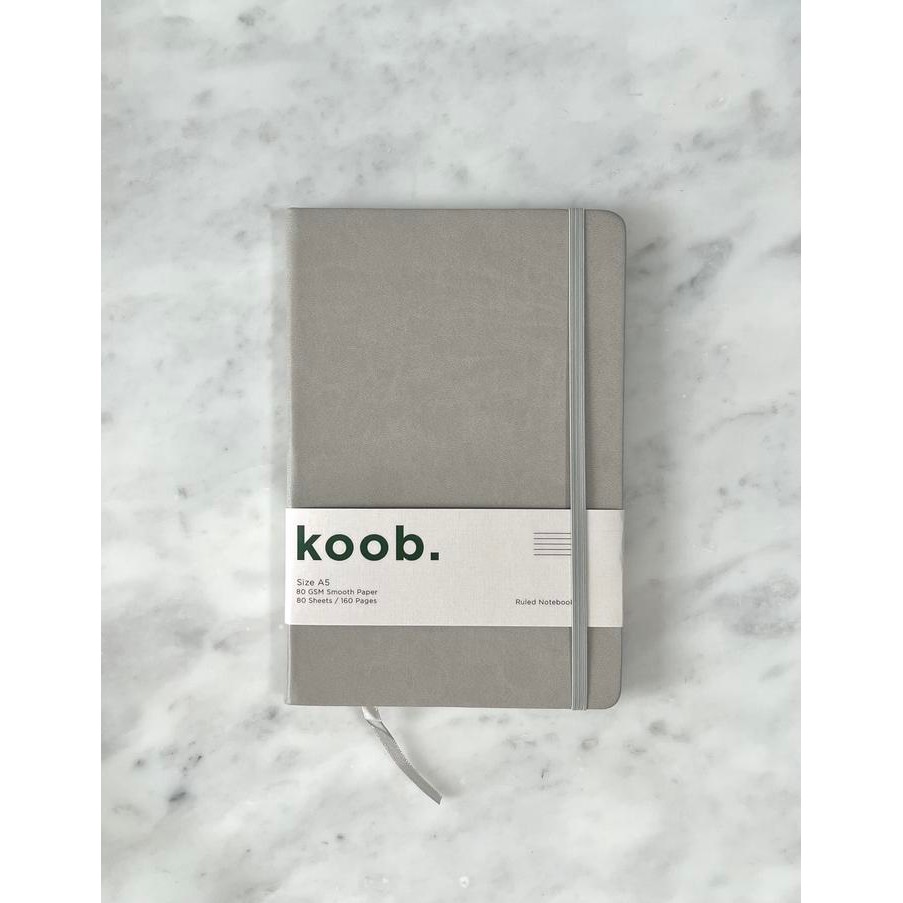 

AHHA A511T Koob. Notebook A5 Hardcover Agenda Buku Tulis Jurnal Bergaris - Abu-abu