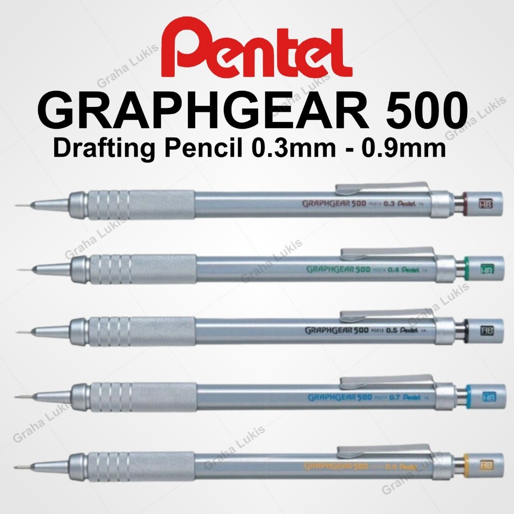 

Pentel Graph Gear 500 Drafting Pencil 0.3 /0.5 / 0.7 / 0.9 mm