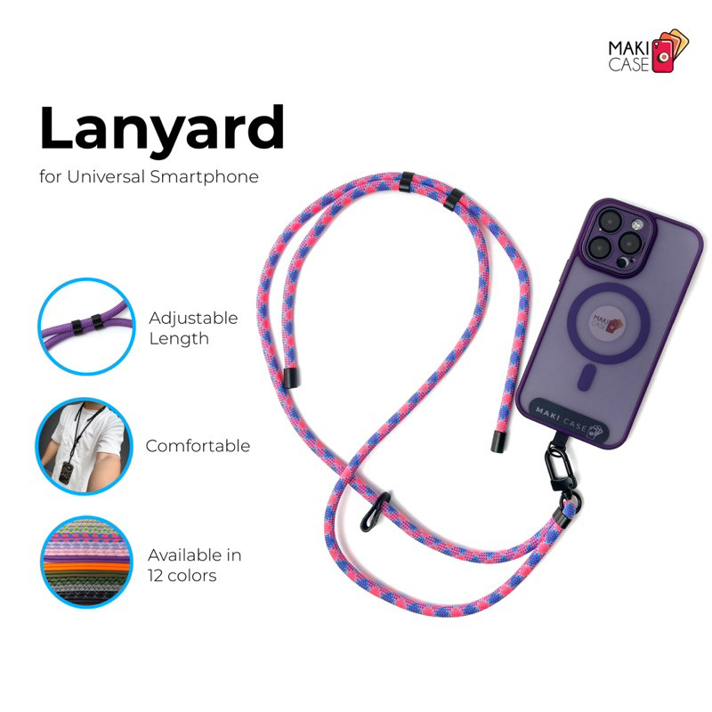 

KAYDEN STORE [Makicase] Tali Lanyard Japan Premium Anti Pegal