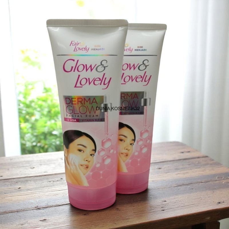 Fair & Lovely Derma Glow Facial Foam 100g - Glow & Lovely Pembersih Wajah Vitamin B,C,E 12H