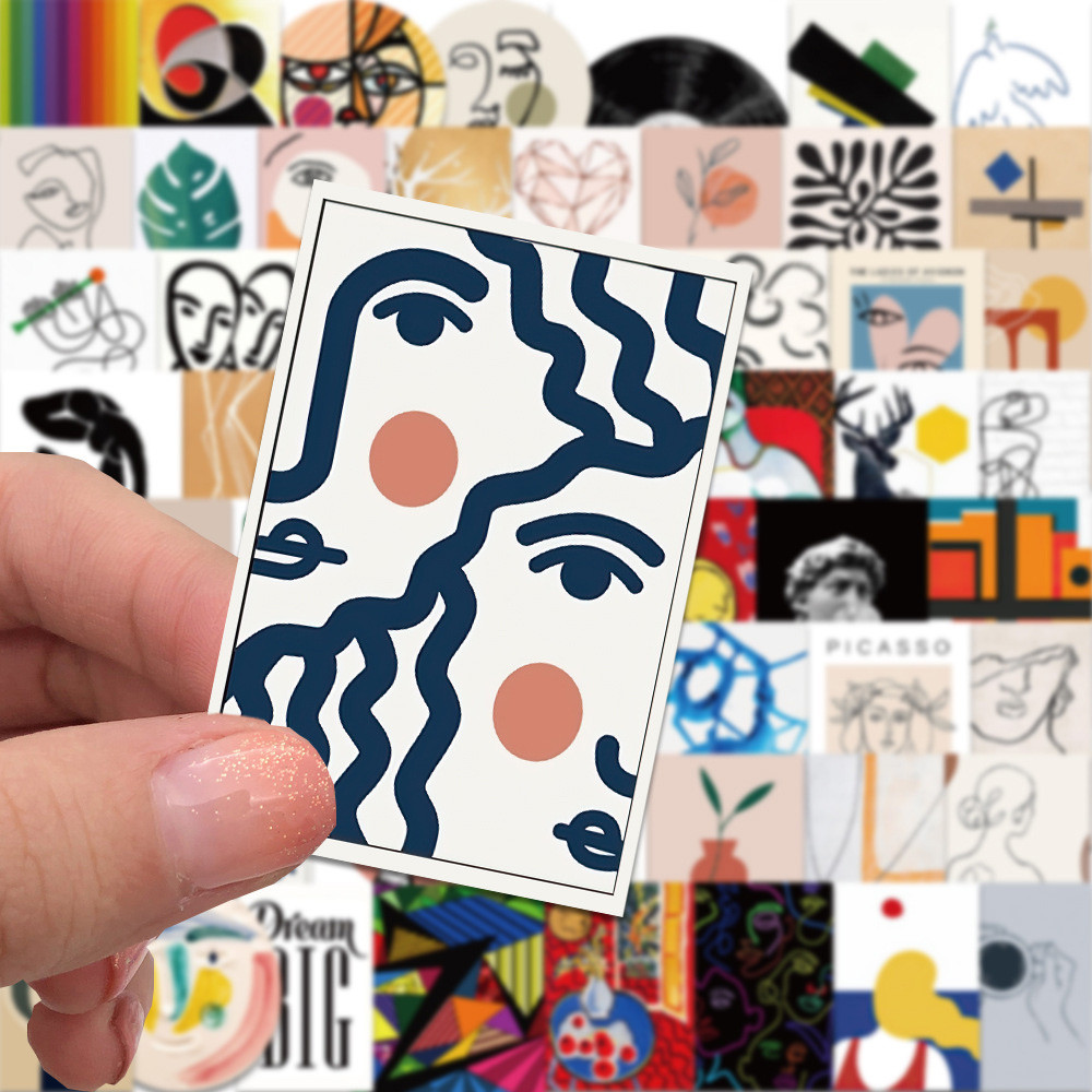 

10/30/65PCS Abstract Color Popularity Pop Art Cartoon Stickers DIY Laptop Luggage Skateboard Graffiti Decals Sticker