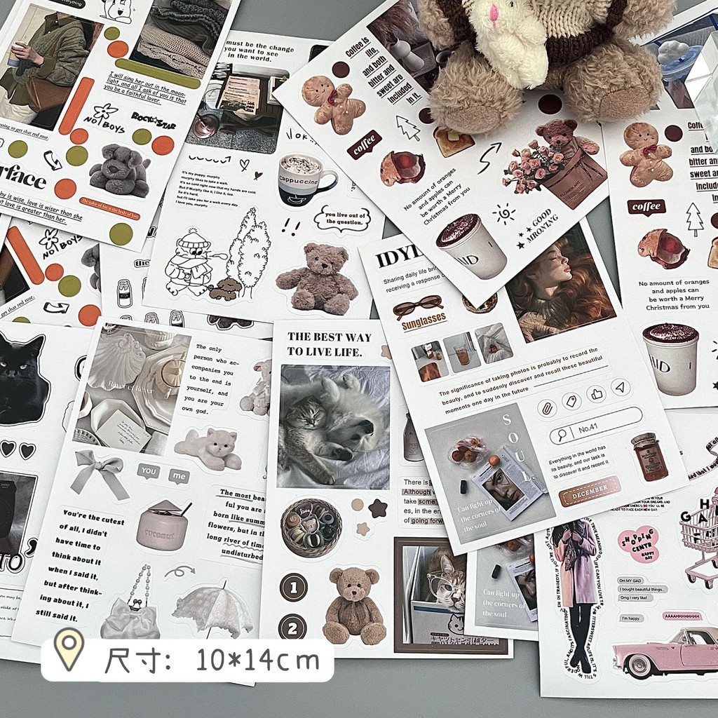 

10Pcs Modern Style Y2K Stickers Aesthetic for Luggage Laptop Phone Kawaii Scrapbooking Decoration Sticker Stationery Gift