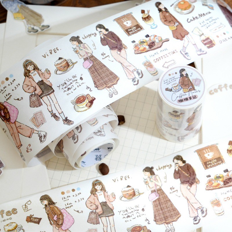 

7x200cm Washi Tape for Planner Card Making DIY Scrapbooking Collage Junk Journal Decorative Sticker Washi Tapes Vintage HZJD04