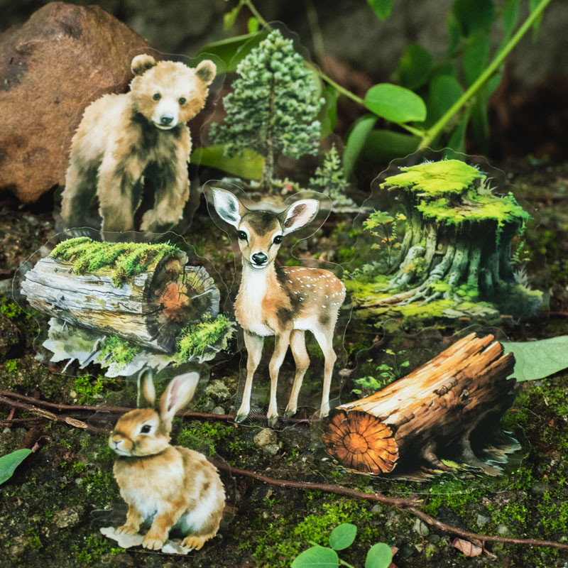 

25 pcs/Pack Forest Home series Cute animals Sticker Pack DIY Decorative Sticker Scrapbook Diary Album Junk Journal Supplies