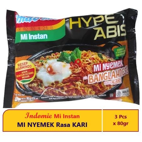 

Indomie Nyemek Banglahdes 80gr 3 Pcs