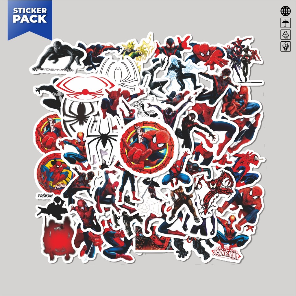 

[100PCS]Stiker Pack Ultimate Spider Man Sticker Aesthetic Vinyl Anti Air Dekorasi Sticker Laptop Buku Journal Koper Helm Casing HP Gitar Helm Skateboard