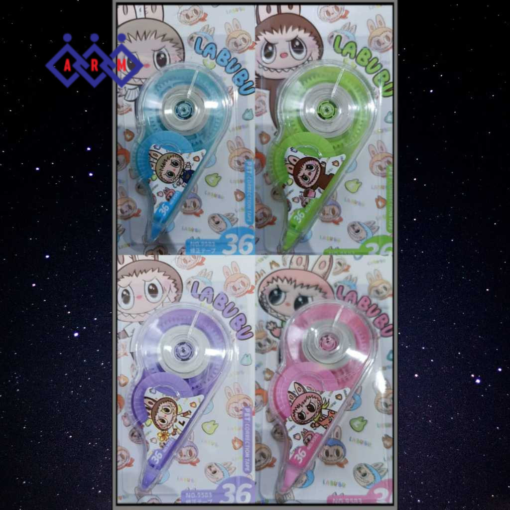 

CORRECTION TAPE LABUBU/ TIPE X KERTAS LABUBU 6 METER (NO 9583) Best Seller