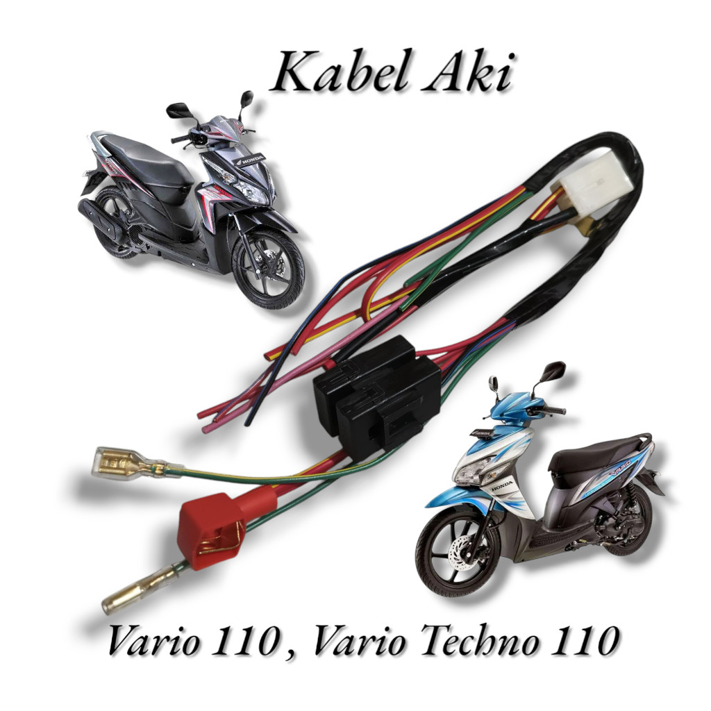 KABEL AKI HONDA VARIO 110 KARBU VARIO TECHNO 110 FULLSET KABEL AKI POSITIP NEGATIP