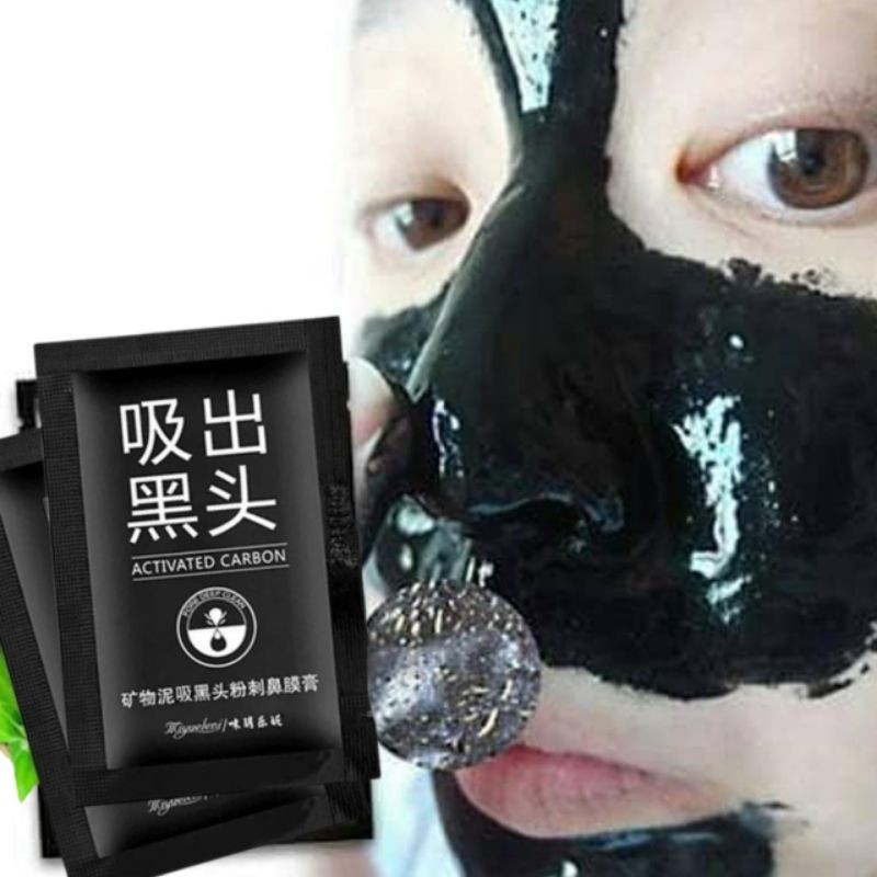 [ ECER ] Masker komedo hidung Blackhead remover Masker pencabut komedo | Charcoal blackhead whitehea