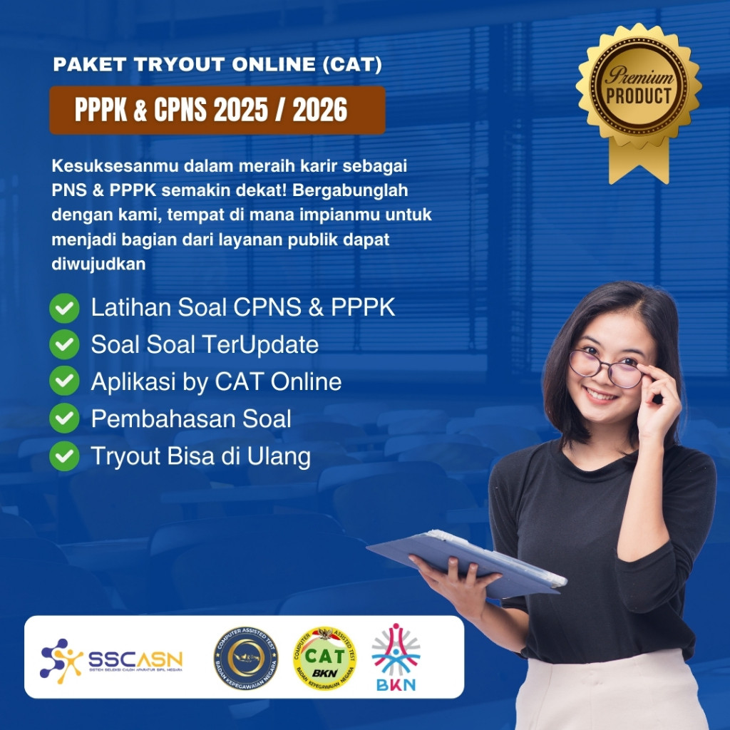 PAKET TRYOUT APLIKASI CAT ONLINE CPNS & PPPK TAHUN 2025 / 2026