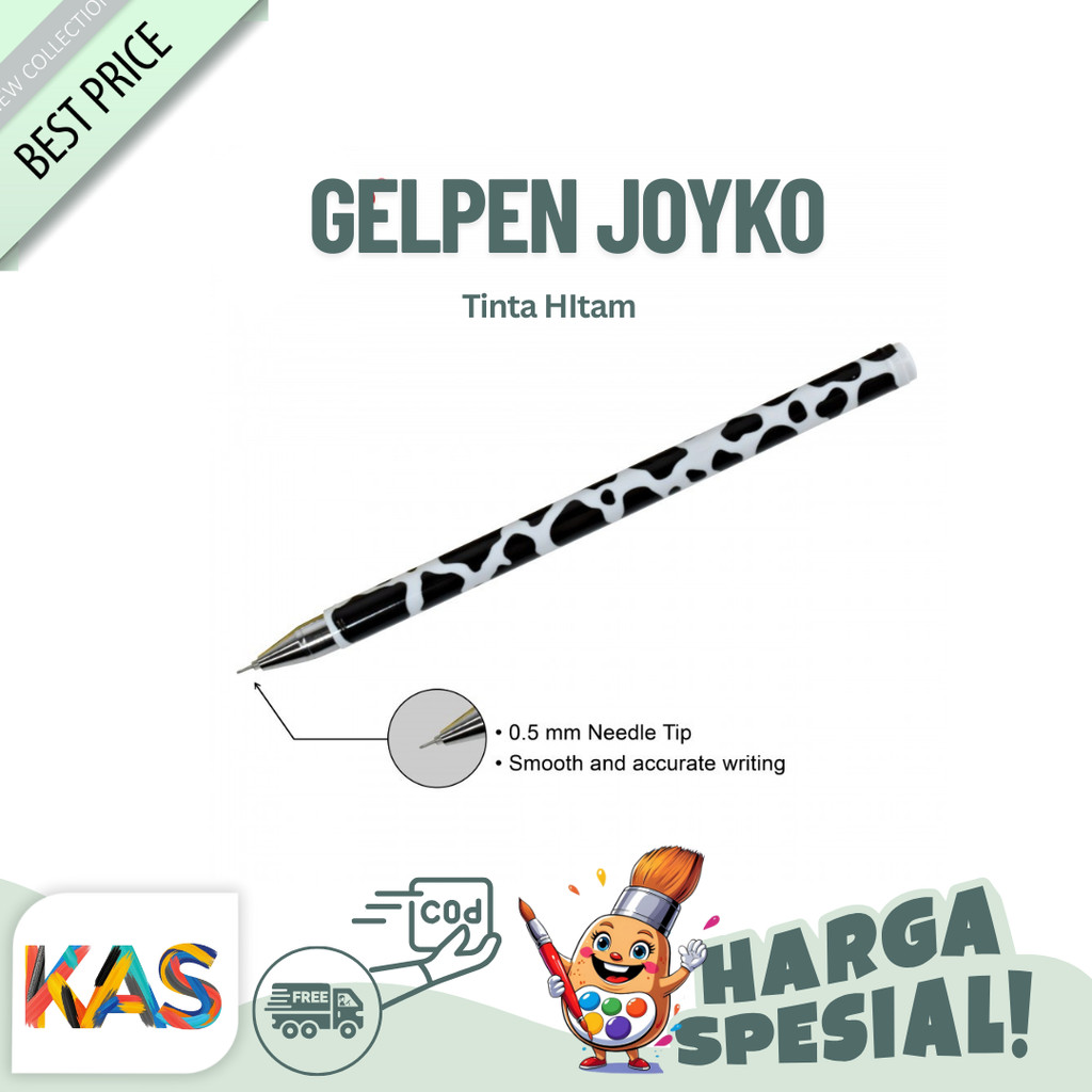 

Pulpen Gel Pen Joyko GP-218 Savanna gel Tip 0.5 mm Tinta HItam - Satuan