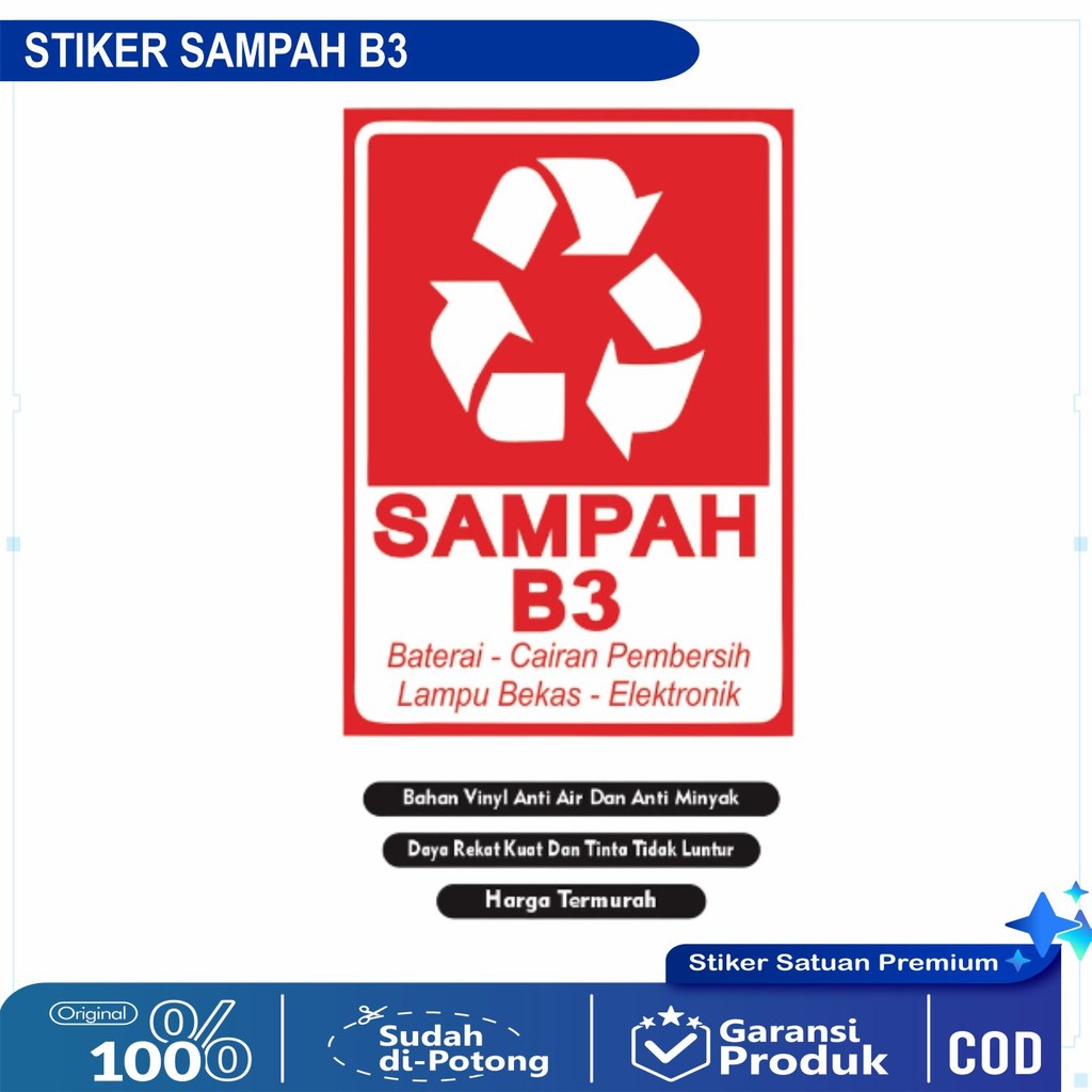 

Sign Sticker limbah b3 / Sign Sticker sampah b3 / stiker sampah b3 / stiker sampah organik anorganik / stiker medis / stiker sampah