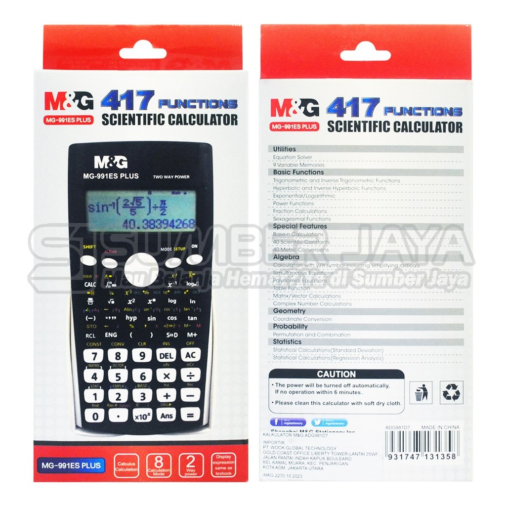 

Kalkulator Ilmiah M&G MGC-991ES 991EX 991MS Plus Calculator Scientific Mirip Kalkulator CASIO