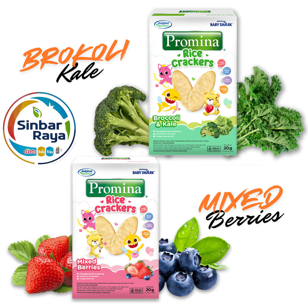 Promina Rice Crackers 20g Cemilan Bayi 6 12 Bulan Cracker Dan Untuk 1 Tahun Ke Atas Sinbar Raya
