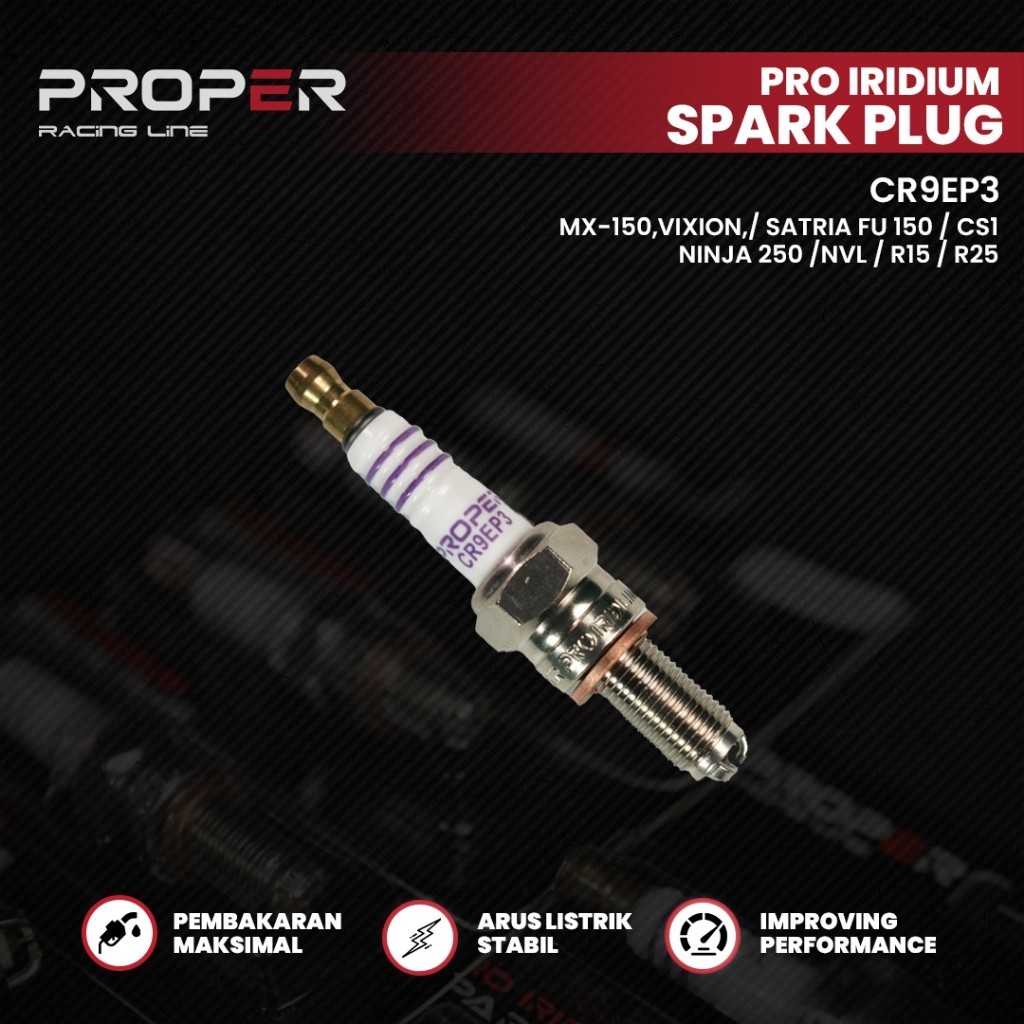 PROPER RACING LINE BUSI  PRO IRIDIUM VIXION MX 150 SATRIA FU CS 1 NINJA 250 NVL R15 R25 SPARK PLUG B
